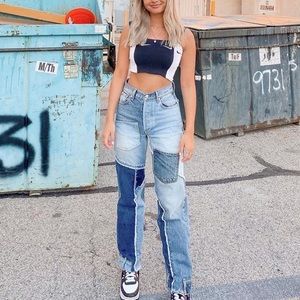 Patchwork Jeans Revice